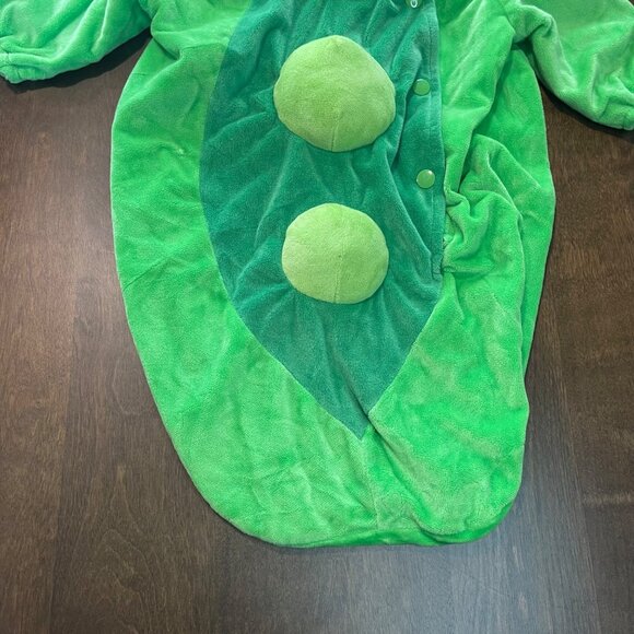 Walmart Infant Pea Pod Bunting Unisex Baby Size 0-6M Plush Halloween Costume - Picture 5 of 9